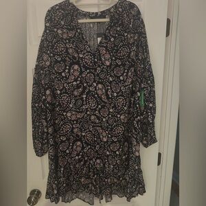 Tommy Hilfiger Black and Pink Paisley Tunic